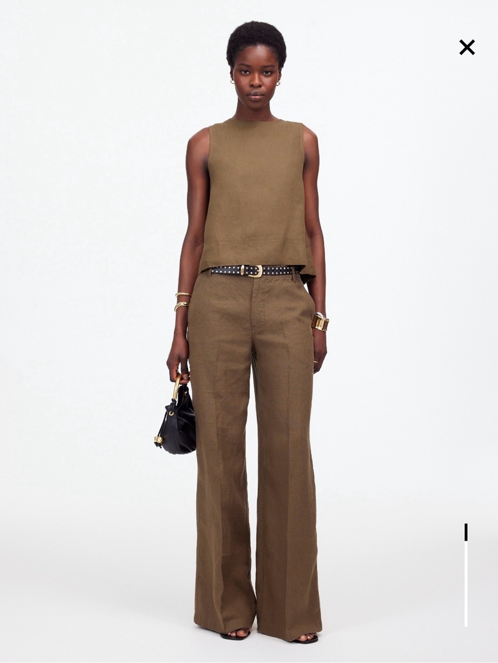 Madewell The Zoe Relaxed Wide Pant
100% Linen Safari Khaki NWT